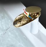 ArcticCascade Basin Mixer – White Waterfall Bathroom Faucet | Contemporary Single Lever Sink Tap
