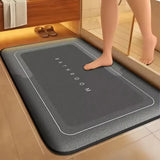 AquaVelours Super Absorbent Bath Mat – Ultra-Soft Coral Velvet, Non-Slip & Quick-Dry Comfort Rug