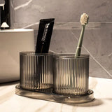 VivaLume Bathroom Tumbler Cup – Modern Anti-Tip Toothbrush Holder | Colourful Bathroom Accessory