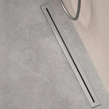StreamLine Brushed Steel Shower Channel – 304 Stainless Steel Linear Floor Drain | Anti-Odour Wet Room Drainage System