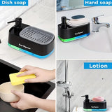 PureFlow Kitchen Soap Station – 3-in-1 Sink Organiser | Hand Soap, Dish Soap & Sponge Storage
