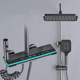 LumiTherm Spa Shower System – LED Temperature Display Rainfall Shower | Adjustable Stainless Steel Bathroom Set