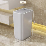 PureVault Compact Waste Bin – 10L Odour-Sealing Press Lid Bin | Modern Space-Saving Design
