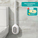 FreshFlow Silicone Toilet Brush – Wall-Mounted Scented Bathroom Cleaner | No-Drill Hygienic Toilet Brush Set