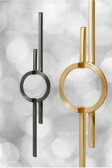ImperialCurve Round Cabinet Handle – Polished Zinc Alloy Furniture Pull | Modern Oriental Drawer & Wardrobe Hardware