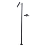 LuxeFlow Floor-Mounted Brass Bath Filler Tap – Tall Designer Freestanding Faucet with Single-Handle Hot & Cold Control | Luxury Bathroom Statement Fixture