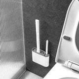 FlexiClean Silicone Toilet Brush Set – Flat Head, Flexible & Hygienic Wall-Mount Bathroom Cleaner