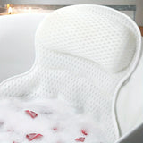 CloudEase Spa Bath Pillow – 3D Air Mesh Neck & Back Support | Quick-Dry Luxury Bath Cushion