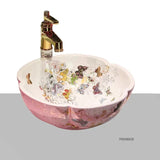 Artevia Hand-Painted Vessel Basin – Artistic Ceramic Countertop Sink | Luxury Designer Bathroom Statement
