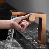 Veloura Éclat Rose Bathroom Mixer Tap – Brushed Rose Gold Basin Faucet | Elegant Single-Lever Vanity Design