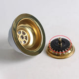 AurumFlow Gold Sink Basket Strainer – Luxury Stainless Steel Drain Stopper | Universal Kitchen & Bathroom Waste Filter