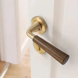 Ardenvale Walnut Door Handle Set – Quiet Interior Lock System | Vintage Wooden Lever Door Hardware