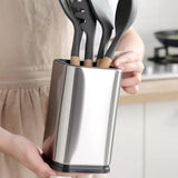 EdgeVault Stainless Steel Knife Holder – Universal Kitchen Knife Block | Hygienic Blade Storage Stand