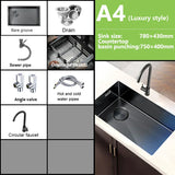 Steeluxe Honeycomb Kitchen Sink – Large Single Bowl Stainless Steel Undermount Sink | Nano-Coated Modern Kitchen Basin