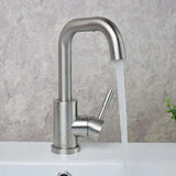 OnyxFlow Swivel Basin Mixer – Black Nickel Bathroom Faucet | 360° Stainless Steel Sink Tap