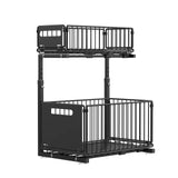 VersaSlide 2-Tier Cabinet Organiser – Adjustable Pull-Out Storage Rack | Under-Sink & Spice Drawer Solution