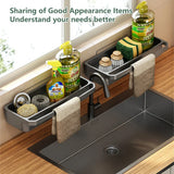 SinkMate Kitchen Sink Organiser – ABS Sponge & Draining Rack | Compact Countertop Storage Solution