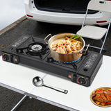 CampChef Duo 2-Burner Camping Stove – 2.5kW Butane/LPG Gas Cooker | Piezo Ignition | Griddle Tray & Carry Case