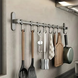 CulinaRail Wall Organiser – Multifunctional Kitchen Storage Rack | Space-Saving Utensil & Lid Holder