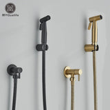 NoirJet Stainless Steel Bidet Spray Set – Matte Black Wall-Mounted WC Shattaf | Hygienic Toilet & Cleaning Sprayer
