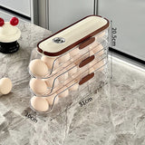 FreshRoll Automatic Egg Organizer – Multi-Tier Rolling Egg Holder | Stackable Refrigerator Egg Storage | Space-Saving Egg Dispenser for Kitchen