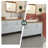 Arqevia RetroBrick Peel & Stick Wall Tiles – 6-Piece Vintage Brick Effect Splashback Panels | Waterproof Self-Adhesive Industrial Wall Décor (300 × 150 mm)