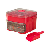 FrostPress 50-Cube Ice Tray & Storage Box – Easy-Release Press Lid | Double-Layer Ice Maker | Reusable Freezer Container