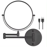 AuraVue LuxeBeam LED Vanity Mirror – Rechargeable Wall-Mounted Makeup Mirror with 1X/10X Magnification & Adjustable Lighting