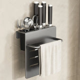BladeNest Kitchen Organiser – Wall-Mounted Knife & Cutting Board Holder | Stainless Steel Storage Rack