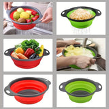CollapsoChef Silicone Colander – Foldable Kitchen Strainer Basket | Space-Saving Food Prep Essential