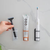 IronGrip No-Drill Toothbrush & Razor Wall Holder – Heavy-Duty Steel Bathroom Organizer