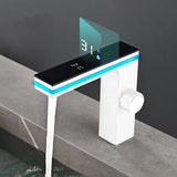 LuxuFlow SmartSense LED Digital Bathroom Faucet – Solid Brass Single-Handle Sink Mixer with Real-Time Temperature Display