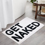 Velveté “Get Naked” Bath Rug – Luxury Microfibre Shaggy Bathroom Mat | Non-Slip Modern Bathroom Décor