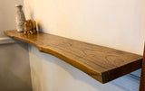 Alderwyn Live Edge Floating Shelf – Solid Wood Wall Shelf | Rustic Modern Home Storage