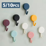 Velmora StickMate Self-Adhesive Silicone Wall Hooks – Strong No-Drill Multipurpose Hanging Hooks (5 or 10 Pack) | Removable Space-Saving Home Organisers