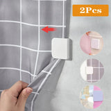 DryVault Shower Curtain Clips – Self-Adhesive Waterproof Curtain Holders for Bathrooms | No-Drill Splash & Wind Protection