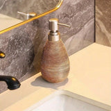 MaisonCeré Heritage Soap Dispenser – Vintage Ceramic Refillable Pump Bottle for Bathroom & Kitchen