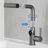 AquaSense Waterfall Basin Mixer – Digital Temperature Display Bathroom Faucet | Adjustable Luxury Sink Tap