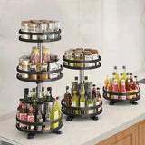 SpinVault Rotating Spice Organiser – 360° Kitchen Storage Carousel | Non-Slip Countertop Rack