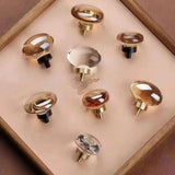 Éclatéra Crystal Cabinet Knob – Champagne Gold Furniture Handle | Luxury Drawer & Wardrobe Hardware