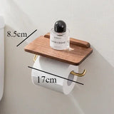 EverWood Luxury Paper Towel Holder – Solid Wood & Stainless Steel Rack | Modern Kitchen & Bathroom Organiser