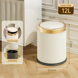 NovaTouch Soft-Close Waste Bin – Modern Push-Button Kitchen & Bathroom Rubbish Bin | Hygienic Slimline Design