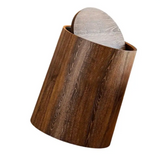 Alderline Swing-Lid Waste Bin – Wood-Effect Modern Rubbish Bin | Hygienic Contemporary Home Waste Basket