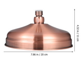 CopperVale Heritage Rain Shower Head – Solid Brass Antique Copper Rainfall Shower