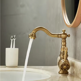 HeritageFlow Pull-Out Bronze Kitchen Faucet – Retro Antique Solid Brass Single-Handle Sink Mixer with Swivel & Retractable Spout