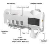 Velora Pure UV Toothbrush Sanitiser – Solar-Powered Wall-Mounted Steriliser & Automatic Toothpaste Dispenser