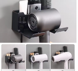 AeroNest Wall-Mount Hair Dryer Organiser – No-Drill Bathroom Storage Holder | Dual-Tier Design with Cable Management
