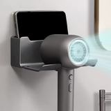 AeroNest Wall-Mount Hair Dryer Organiser – No-Drill Bathroom Storage Holder | Dual-Tier Design with Cable Management