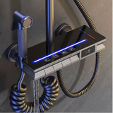 Lumispa ThermoFusion LED Shower System – Luxury Rainfall Shower Panel with Digital Temperature Display & Bath Mixer