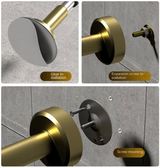 Archeon Brass Door Stop – Knurled Antique Door Holder | Luxury Wall & Floor Mounted Door Bumper